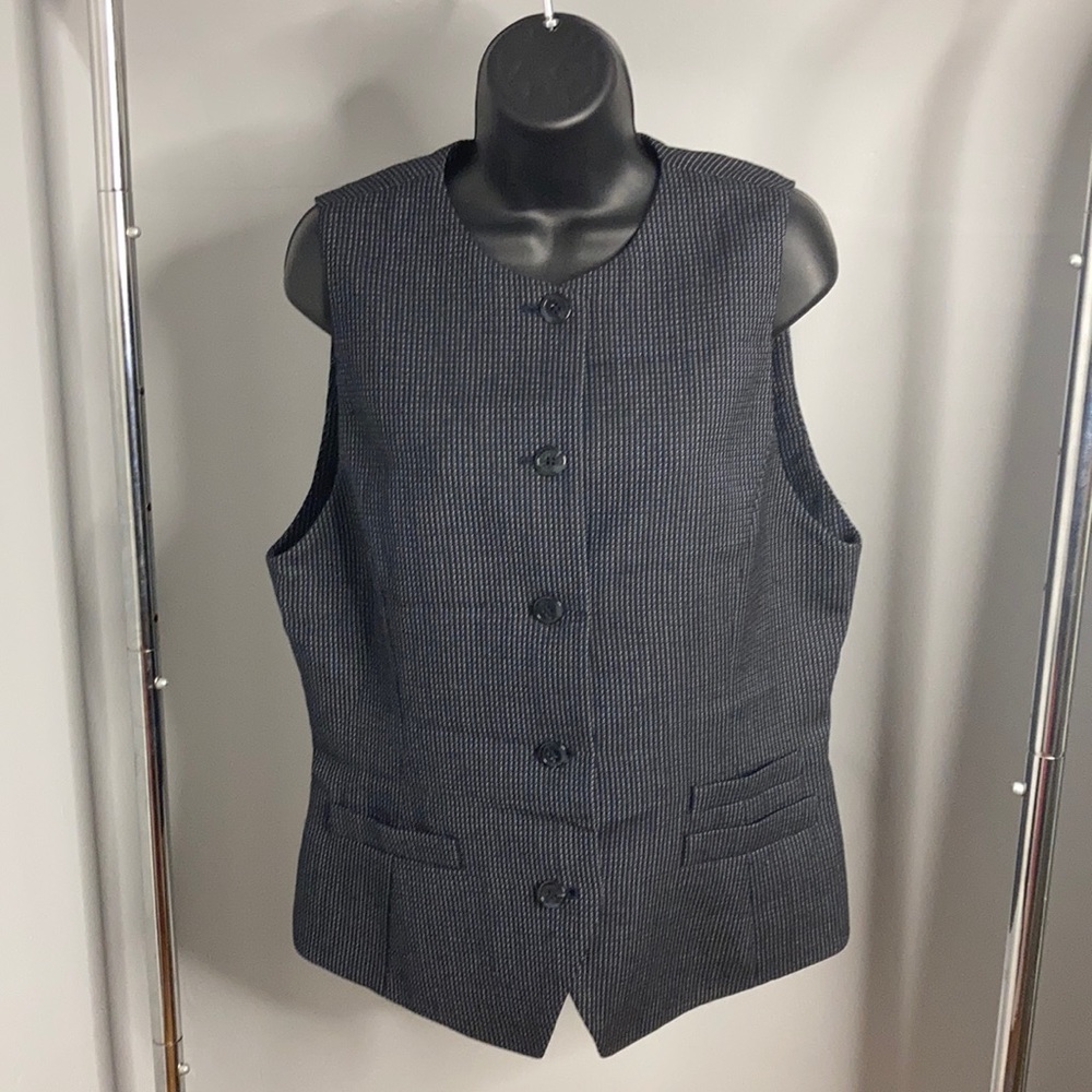 Ellen Tracy Pinstripe Vest